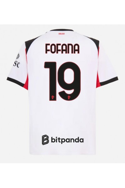 AC Milan Youssouf Fofana #19 Jalkapallovaatteet Vieraspaita 2025-26 Lyhythihainen AC Milan Youssouf Fofana #19 Jalkapallovaatteet Vieraspaita 2025-26 Lyhythihainen